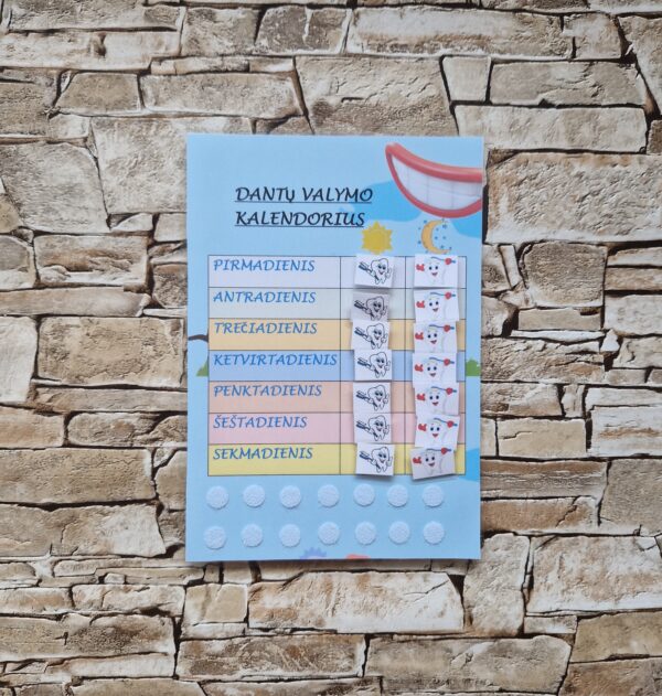 Dantukų valymo kalendorius A5 formatas - Image 2