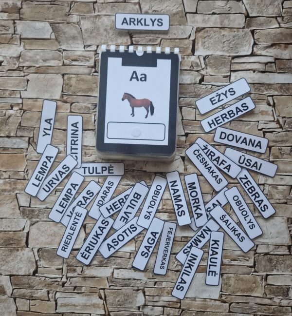 Kortelių rinkinys "Abėcėlė" + daugkartinio naudojimo žodeliai - Image 5
