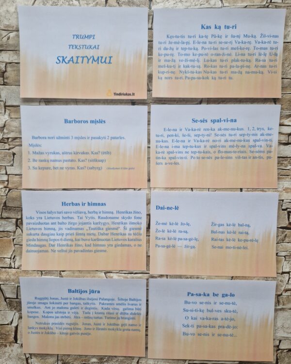 Žaismingi tekstukai skaitymui (24 vnt.) - Image 3