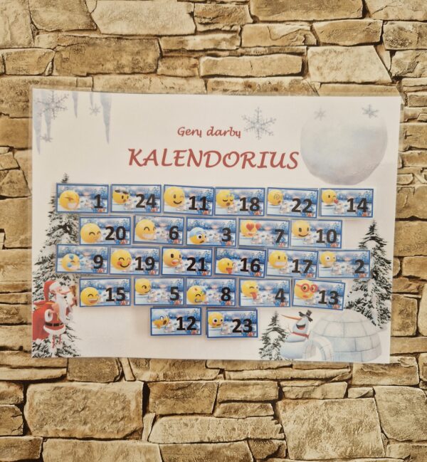 Gerų darbų Advento kalendorius KLASEI