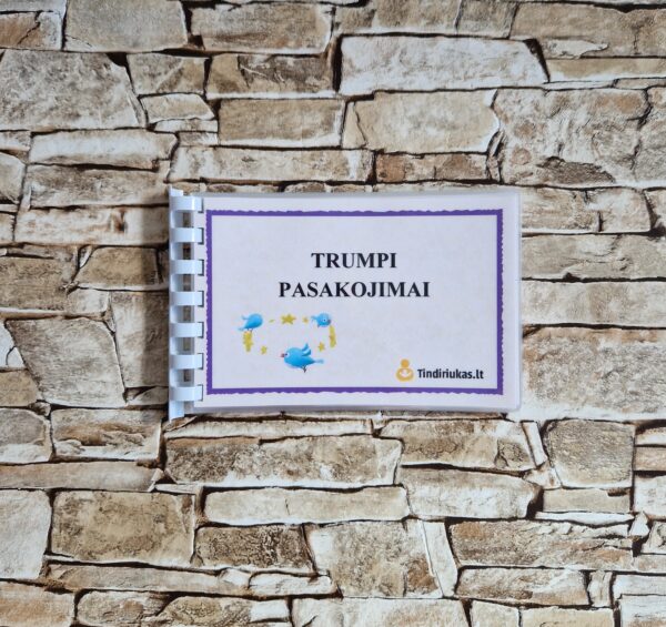 "Trumpi pasakojimai" skiemenuota knygelė